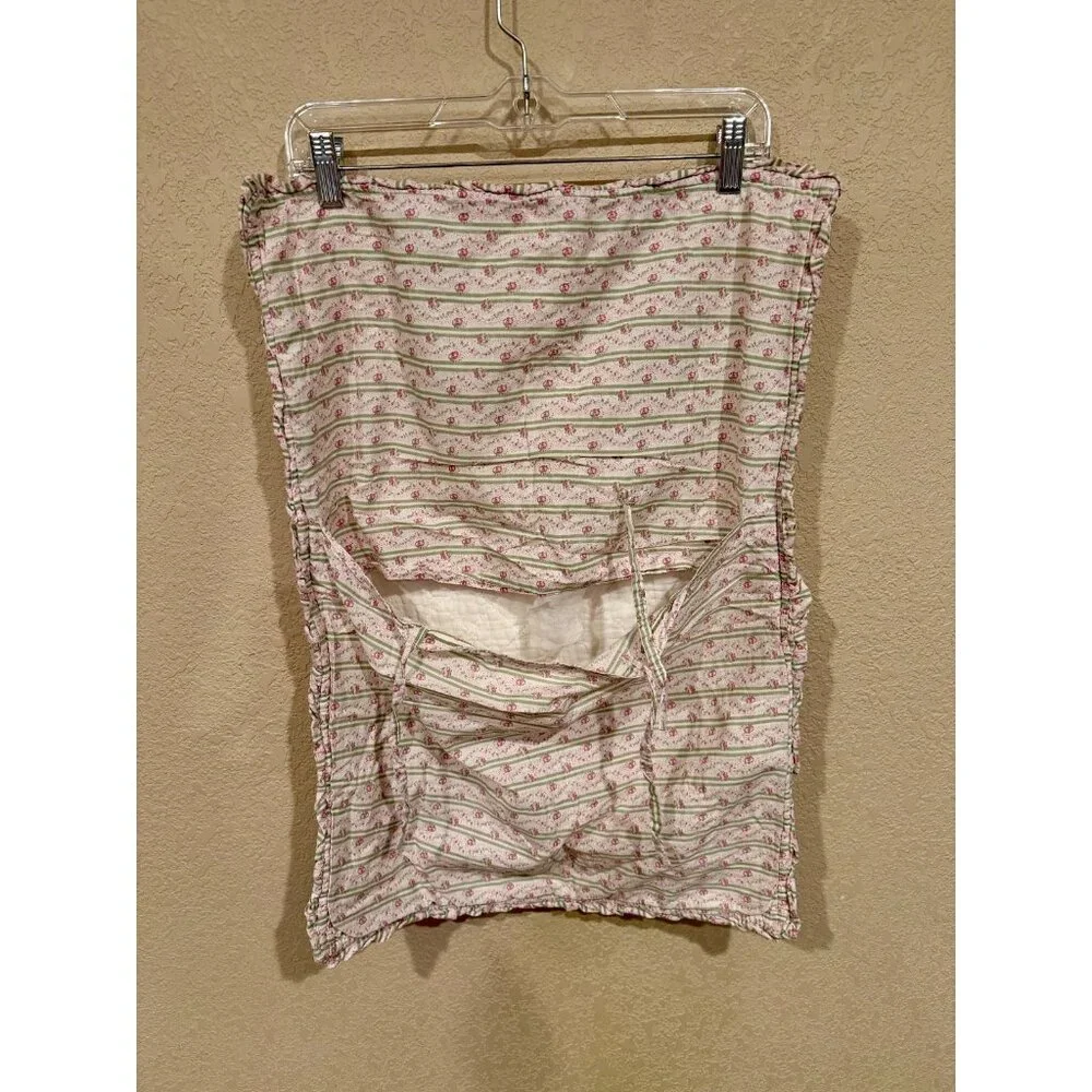 VTG Quilted Patchwork‎ Pillowcase Sham Pink Floral Rose Cottagecore Romantic